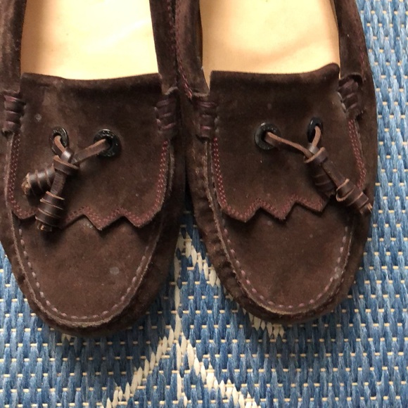 Tod’s Brown Leather Tassel Driving Shoes Women’s Sz. 39/9 - Picture 4 of 9